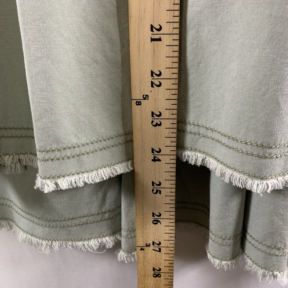 VTG Y2K Romantic Cowgirl Midi Skirt Sz 12 Sage Green Country Festival Paneled - Picture 5 of 10